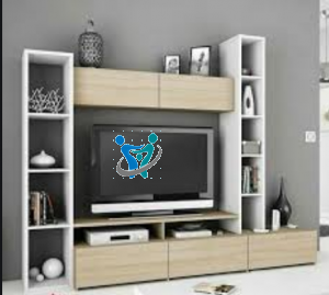 أفضل صور مكتبات حديثة وعصرية 2020 9 صور مكتبات منزلية فيها التلفاز 1